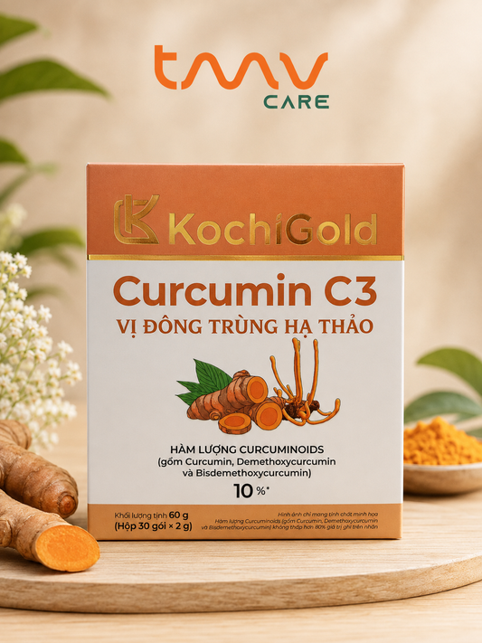 KochiGold Curcumin C3 Cordyceps Flavor box of 30 sachets x 2gr/0.07oz